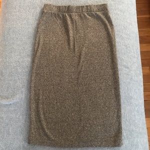 Knee Length Gray Pencil Skirt